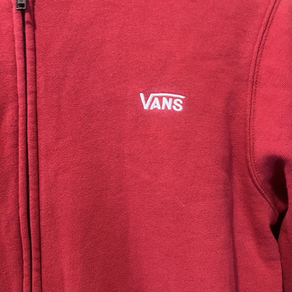Vans Red Checkered Full Zip Hooded Jacket Youth Boys Size Medium Off The Wall - Picture 4 of 7
